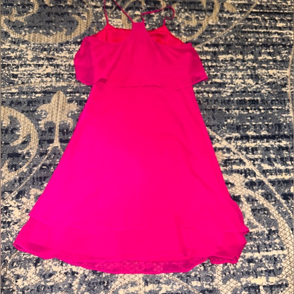 Gianni Bini Bright Pink Women’s Size 0 Multi-layered Dress - Picture 4 of 8
